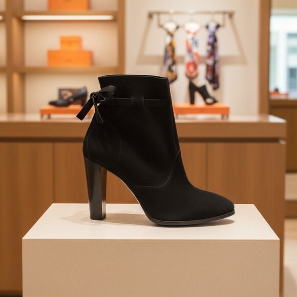 Hermes Boots Suede Booties sz 39.5  fits US 8- 8.5 - Picture 11 of 11